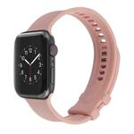 Square Buckle Silicone Watch Band For Apple Watch Series 8&7 41mm / SE 2&6&SE&5&4 40mm / 3&2&1 38mm(Pink)