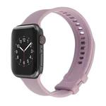 Square Buckle Silicone Watch Band For Apple Watch Ultra 49mm / Series 8&7 45mm / SE 2&6&SE&5&4 44mm / 3&2&1 42mm(Purple)