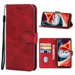 For OPPO A53 5G Leather Phone Case(Red)