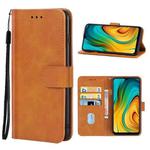 For OPPO Realme C3i Leather Phone Case(Brown)