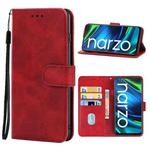 For OPPO Realme Narzo 30 5G Leather Phone Case(Red)