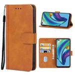 For OPPO Reno4 F Leather Phone Case(Brown)