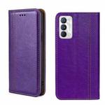 For OPPO Realme GT Master/Q3 Pro Carnival Grid Texture Magnetic Flip Leather Phone Case(Purple)