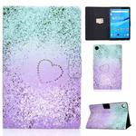 For Lenovo Tab M10 3rd Gen Colored Drawing Smart Leather Tablet Case(Love Quicksand)