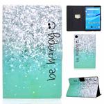 For Lenovo Tab M10 Plus 10.6 3rd Gen 2022 Colored Drawing Smart Leather Tablet Case(Green Quicksand)
