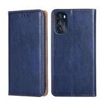 For Motorola Moto G 2022 Gloss Oil Solid Color Magnetic Leather Phone Case(Blue)