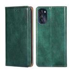 For Motorola Moto G 2022 Gloss Oil Solid Color Magnetic Leather Phone Case(Green)