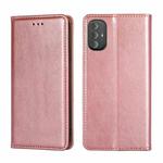 For Motorola Moto G Power 2022 Gloss Oil Solid Color Magnetic Leather Phone Case(Rose Gold)