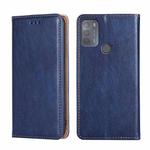 For Motorola Moto G50 Gloss Oil Solid Color Magnetic Leather Phone Case(Blue)