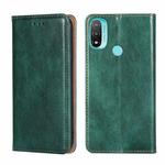 For Motorola Moto E20 Gloss Oil Solid Color Magnetic Leather Phone Case(Green)