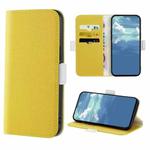 For vivo Y20 2021 Indian Candy Color Litchi Texture Leather Phone Case(Yellow)