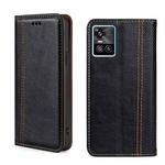 For vivo S10/S10 Pro Grid Texture Magnetic Flip Leather Phone Case(Black)