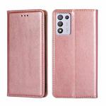 For PPO K9s / Realme Q3s Gloss Oil Solid Color Magnetic Leather Phone Case(Rose Gold)