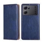 For OPPO K10 5G Gloss Oil Solid Color Magnetic Leather Phone Case(Blue)