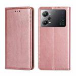 For OPPO K10 Pro 5G Gloss Oil Solid Color Magnetic Leather Phone Case(Rose Gold)