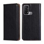 For OPPO Reno5 A Gloss Oil Solid Color Magnetic Leather Phone Case(Black)