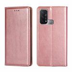For OPPO Reno5 A Gloss Oil Solid Color Magnetic Leather Phone Case(Rose Gold)
