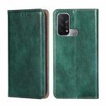 For OPPO Reno5 A Gloss Oil Solid Color Magnetic Leather Phone Case(Green)