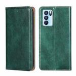 For OPPO Reno6 Pro 5G Gloss Oil Solid Color Magnetic Leather Phone Case(Green)