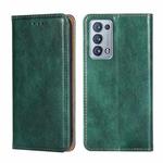 For OPPO Reno6 Pro Plus 5G Gloss Oil Solid Color Magnetic Leather Phone Case(Green)