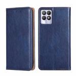 For OPPO Realme 8i Gloss Oil Solid Color Magnetic Leather Phone Case(Blue)