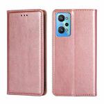 For OPPO Realme GT Neo2 5G Gloss Oil Solid Color Magnetic Leather Phone Case(Rose Gold)
