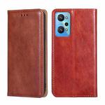 For OPPO Realme GT Neo2 5G Gloss Oil Solid Color Magnetic Leather Phone Case(Brown)