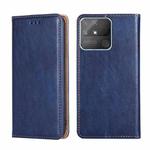 For OPPO Realme Narzo 50A Gloss Oil Solid Color Magnetic Leather Phone Case(Blue)