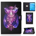 For Lenovo Tab M10 Plus 10.6 3rd Gen 2022 Colored Drawing Smart Leather Tablet Case(Owl)