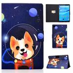 For Lenovo Tab M10 Plus 10.6 3rd Gen 2022 Colored Drawing Smart Leather Tablet Case(Space Dog)