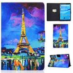 For Lenovo Tab M10 3rd Gen Colored Drawing Smart Leather Tablet Case(Eiffel Tower)