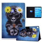 For Lenovo Tab M10 Plus 10.6 3rd Gen 2022 Colored Drawing Smart Leather Tablet Case(Chimpanzees)