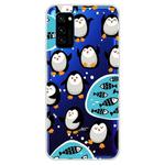 For Huawei Honor V30 Lucency Painted TPU Protective Case(Penguins)