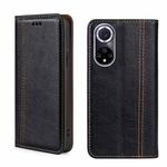 For Huawei nova 9 Grid Texture Magnetic Flip Leather Phone Case(Black)