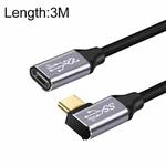 3m 10Gbps USB-C / Type-C Female to Male Elbow Charging Data Transmission Extension Cable