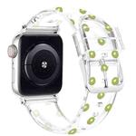 Square Buckle Transparent Watch Band For Apple Watch Series 8&7 41mm / SE 2&6&SE&5&4 40mm / 3&2&1 38mm(Kiwi)