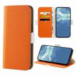 Candy Color Litchi Texture Leather Phone Case For iPhone 8 Plus / 7 Plus(Orange)
