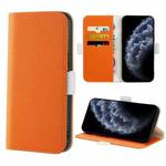 For iPhone 11 Pro Candy Color Litchi Texture Leather Phone Case (Orange)