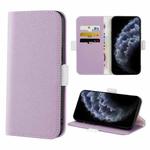 For iPhone 11 Pro Candy Color Litchi Texture Leather Phone Case (Light Purple)