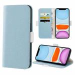 For iPhone 11 Candy Color Litchi Texture Leather Phone Case (Light Blue)