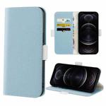 For iPhone 12 / 12 Pro Candy Color Litchi Texture Leather Phone Case(Light Blue)