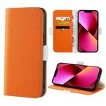 For iPhone 13 Candy Color Litchi Texture Leather Phone Case(Orange)