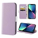 For iPhone 13 mini Candy Color Litchi Texture Leather Phone Case (Light Purple)