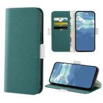 For iPhone XS Max Candy Color Litchi Texture Leather Phone Case(Dark Green)