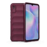 For Xiaomi Redmi 9A Magic Shield TPU + Flannel Phone Case(Wine Red)