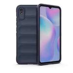 For Xiaomi Redmi 9A Magic Shield TPU + Flannel Phone Case(Dark Blue)