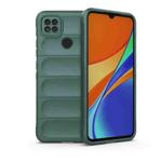 For Xiaomi Redmi 9C Magic Shield TPU + Flannel Phone Case(Dark Green)