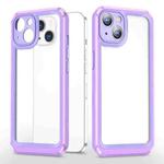Bright Skin Feel PC + TPU Protective Phone Case For iPhone 13 mini(Purple+Purple)