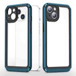 Bright Skin Feel PC + TPU Protective Phone Case For iPhone 13 mini(Black+Blue)