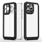 Bright Skin Feel PC + TPU Protective Phone Case For iPhone 12 Pro Max(Black+Black)